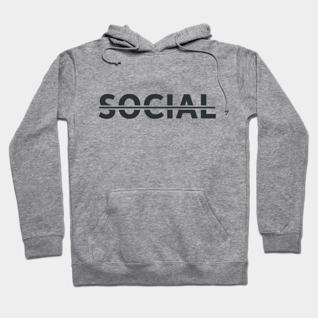 Antisocial typographic design Hoodie by SillyQuotes